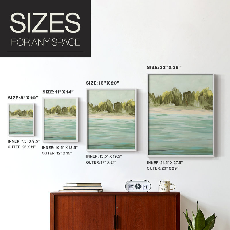 Offshore Horizon II, reproduction encadrée - bois massif, H 21 po x l 17 po, Blanc