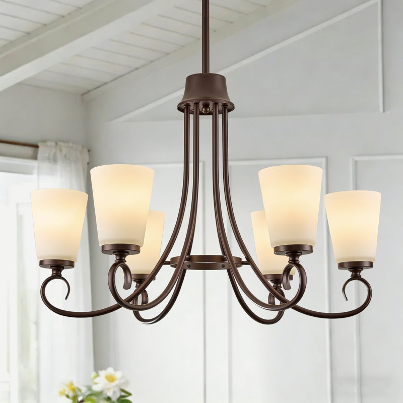 6 Light Dimmable Classic / Traditional Chandelier, Oil Rubbed Bronze