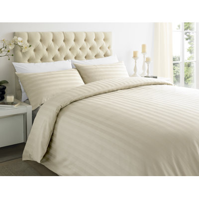 Satin Solid Colour Duvet Cover Set with Pillowcases Included