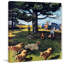 Shoo The Moos by Stevan Dohanos - Wrapped Canvas Print-1424975827