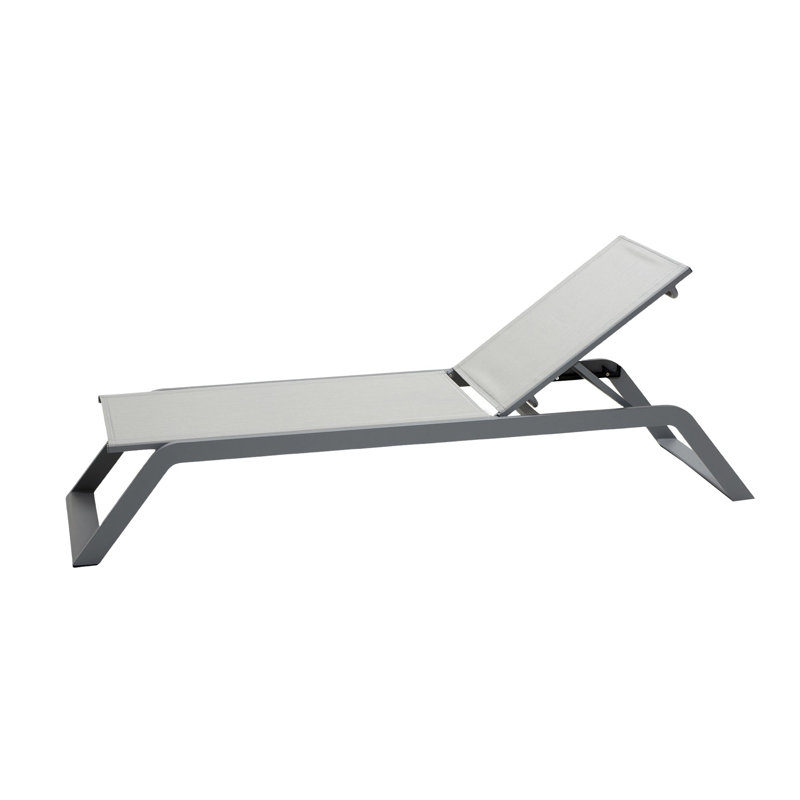 Siesta 80.8" Long Reclining Single Chaise, Light Gray