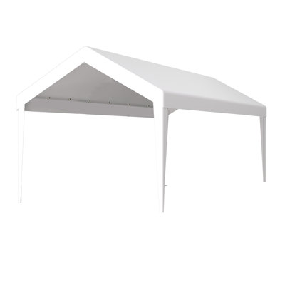 Remplacement de l'abri d'auto 10 x 20 pi - imperméable et gardé. Polypropylène fin. 72 attaches élastiques. Bordure renforcée. Rangement facile à installer. Blanc. Application extérieure polyvalente