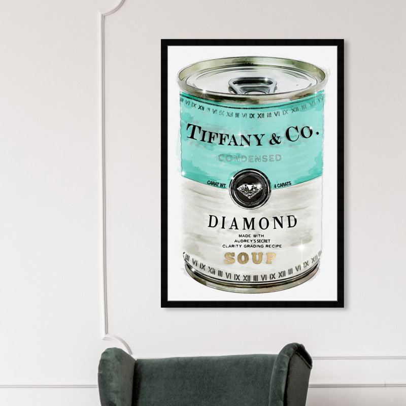 «Priceless Can», reproduction d'art graphique, H 32 po x l 47 po, Cadre noir