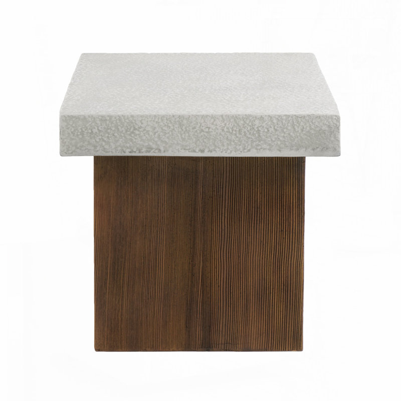 Table d'appoint carrée en béton Rhynd