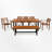 Jelyssa 8 - Person Acacia Solid Wood Patio Dining Set Rectangular Table with Cushions Included