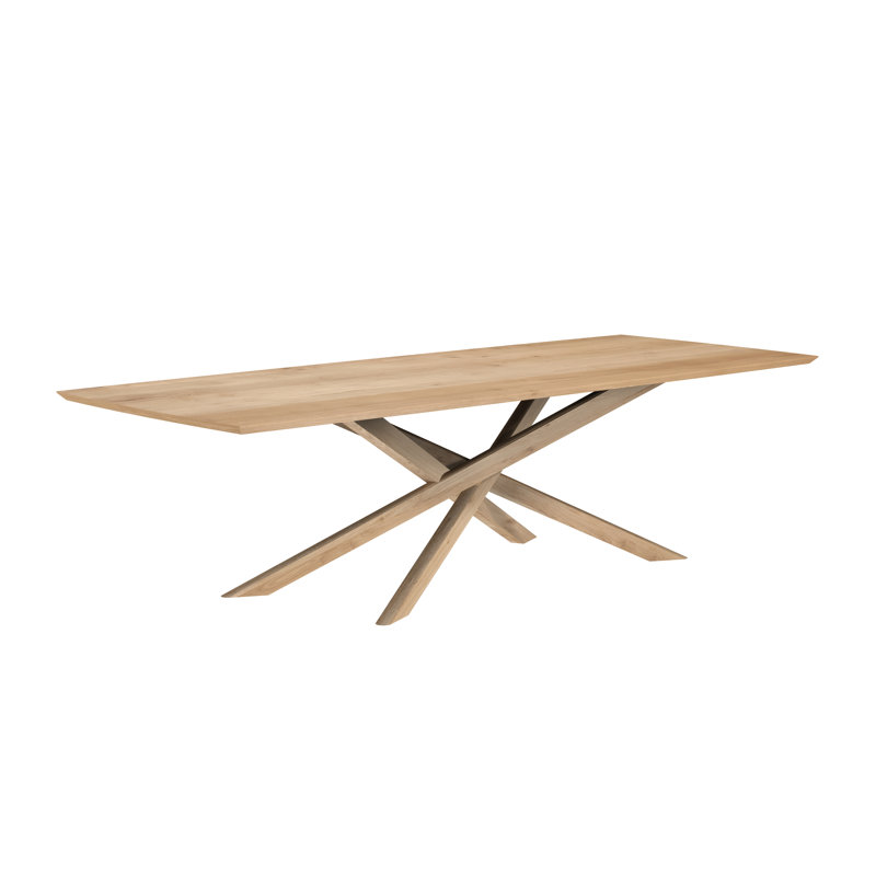 Mikado Solid Oak Dining Table, 43.3" W x 110.5" L