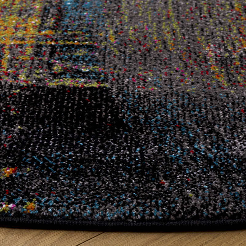 Tapis abstrait Hasseltine Performance, Rond 6 pi 7 po
