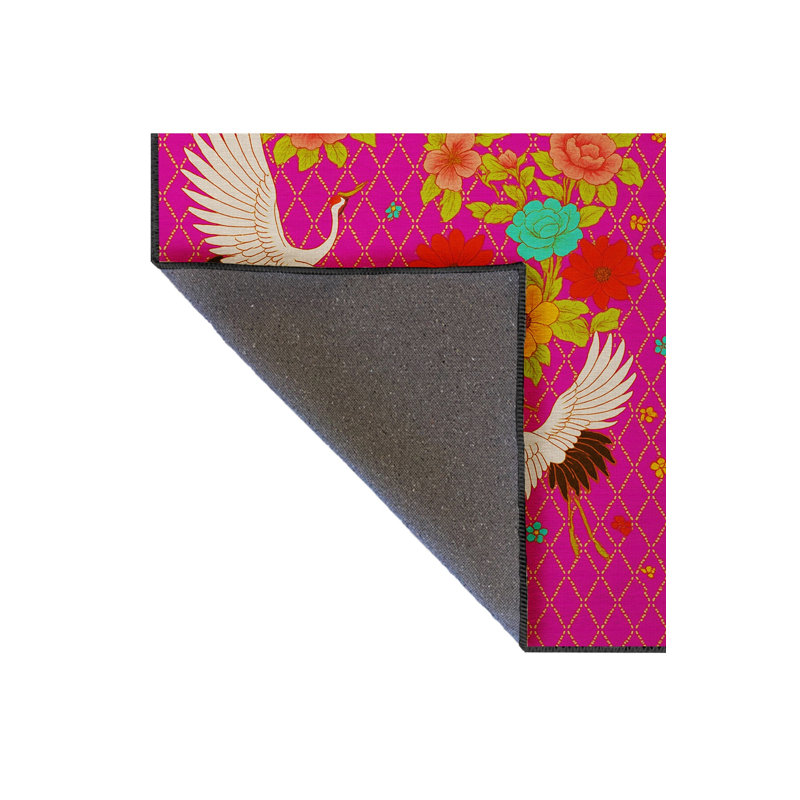 Tapis mauve à motif tissé traditionnel lavable Mosso, 2'6" x 4'11"