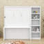 Lit escamotable double avec bureau et bibliothèque-243754914-243754913
