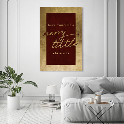A Merry Little Christmas - reproduction d'art textuel sur toile