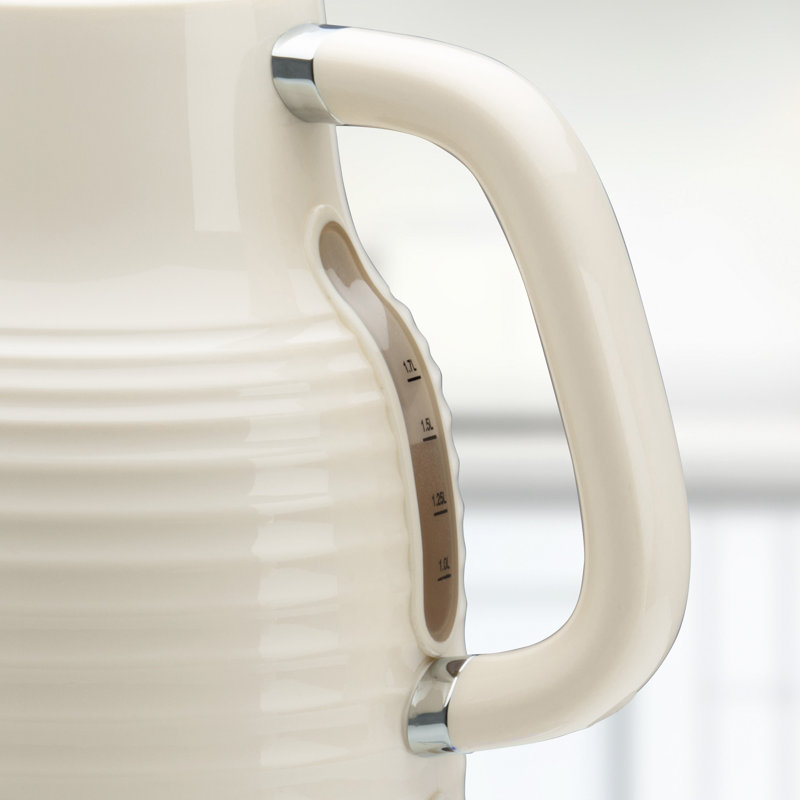 Daewoo 1.7L Plastic Electric Kettle, Cream