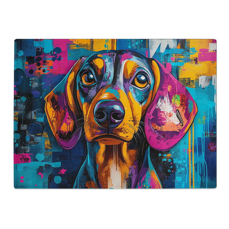 Dachshund Dog Vol.4  Glass Chopping Board