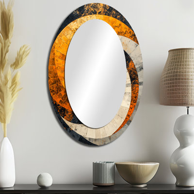 Miroir mural noir et noir Vortex
