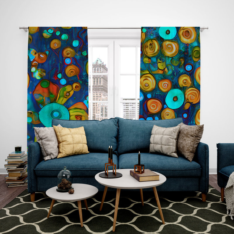 Tripolia Room Darkening Curtain Pair, 40" W x 52" L