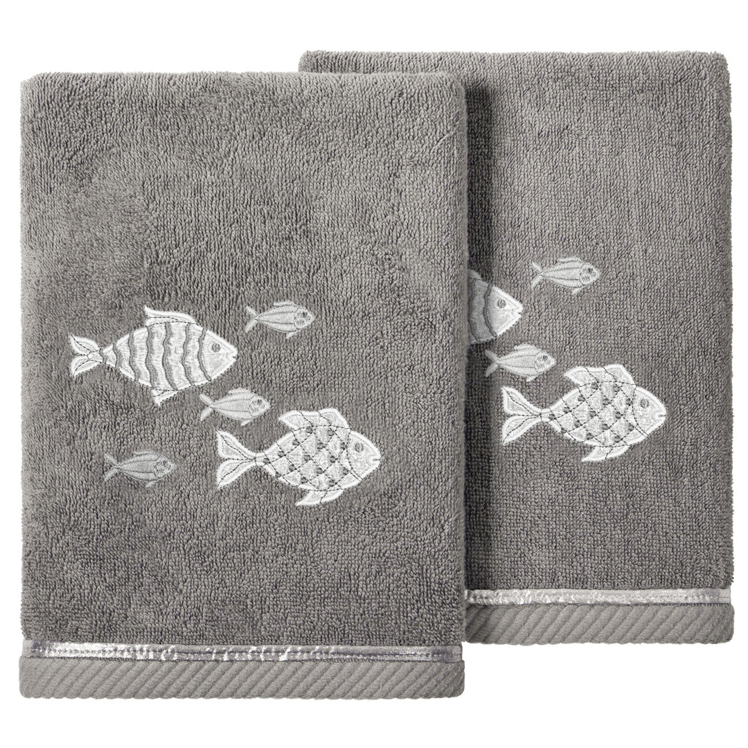 FIGI 2PC Embellished Hand Towel Set Turkish Cotton Hand Towel (Set of 2) Linum Home Textiles 