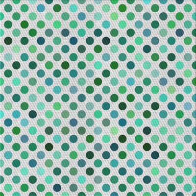 Tapis décoratif à pois blanc cassé/vert Recker