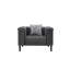 Chaise d'intérieur, chaise capitonnée avec 1 coussin décoratif