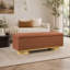 Banc de rangement rembourré moderne avec couvercle relevable pour le salon et l'organisation du salon