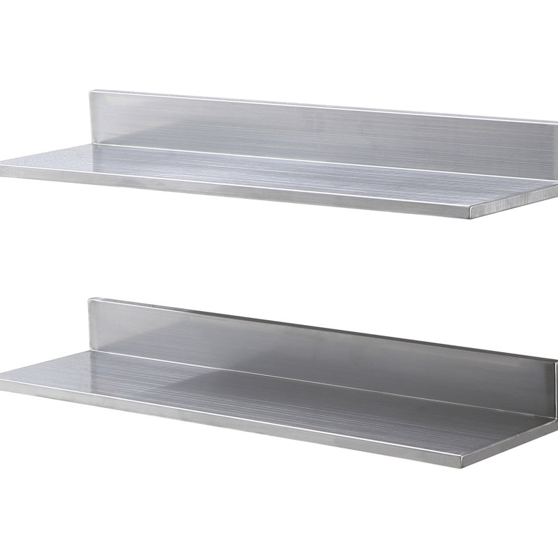 Tablette murale flottante 8,6 po x 30 po en acier inoxydable, capacité de 44 lb, convenant à un restaurant, une cuisine, un bar, un hôtel, une tablette en acier montée sur le tracas et un espace de rangement spacieux