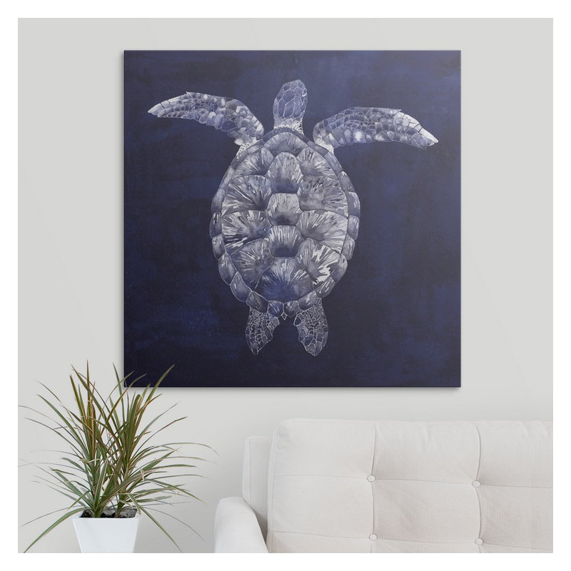 Sea Turtle Shadow " Sea Turtle Shadow I " by Grace Popp, 30" H x 30" W x 1.5" D, Canvas
