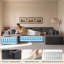 Canapé modulaire en forme de U 130 po, méridienne double en velours côtelé gris foncé avec coussins décoratifs-133679821