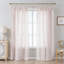Couey Farmhouse Striped Sheer Rod Pocket Curtain Pair-107099057-107099060