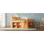 Lit mezzanine double avec rangement, tête de lit avec lumière DEL, naturel-1229856678-1229856673