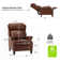 Ambrosane 33" Wide Genuine Leather Manual Standard Recliner