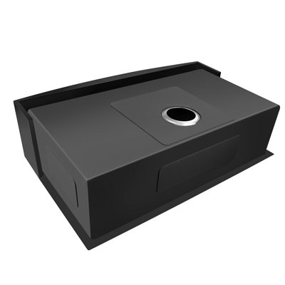Évier de cuisine de ferme de 30 pouces, évier simple en acier inoxydable de calibre 16 avec grille inférieure et crépine