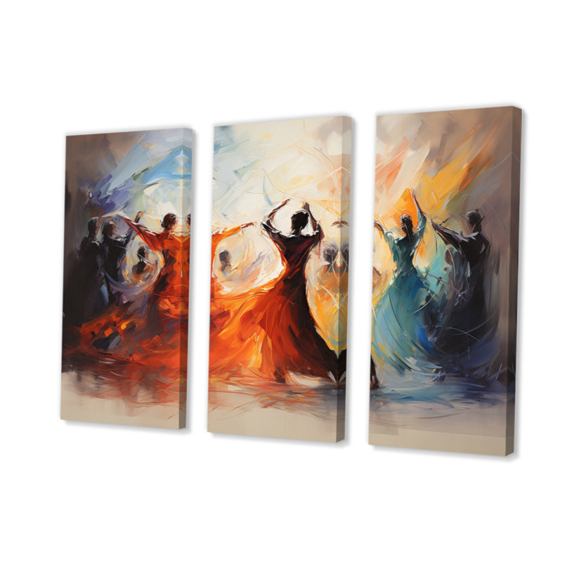 «Soulful Dancing I» sur toile, reproduction de 3 pièces, H 32 po x l 48 po x P 1 po