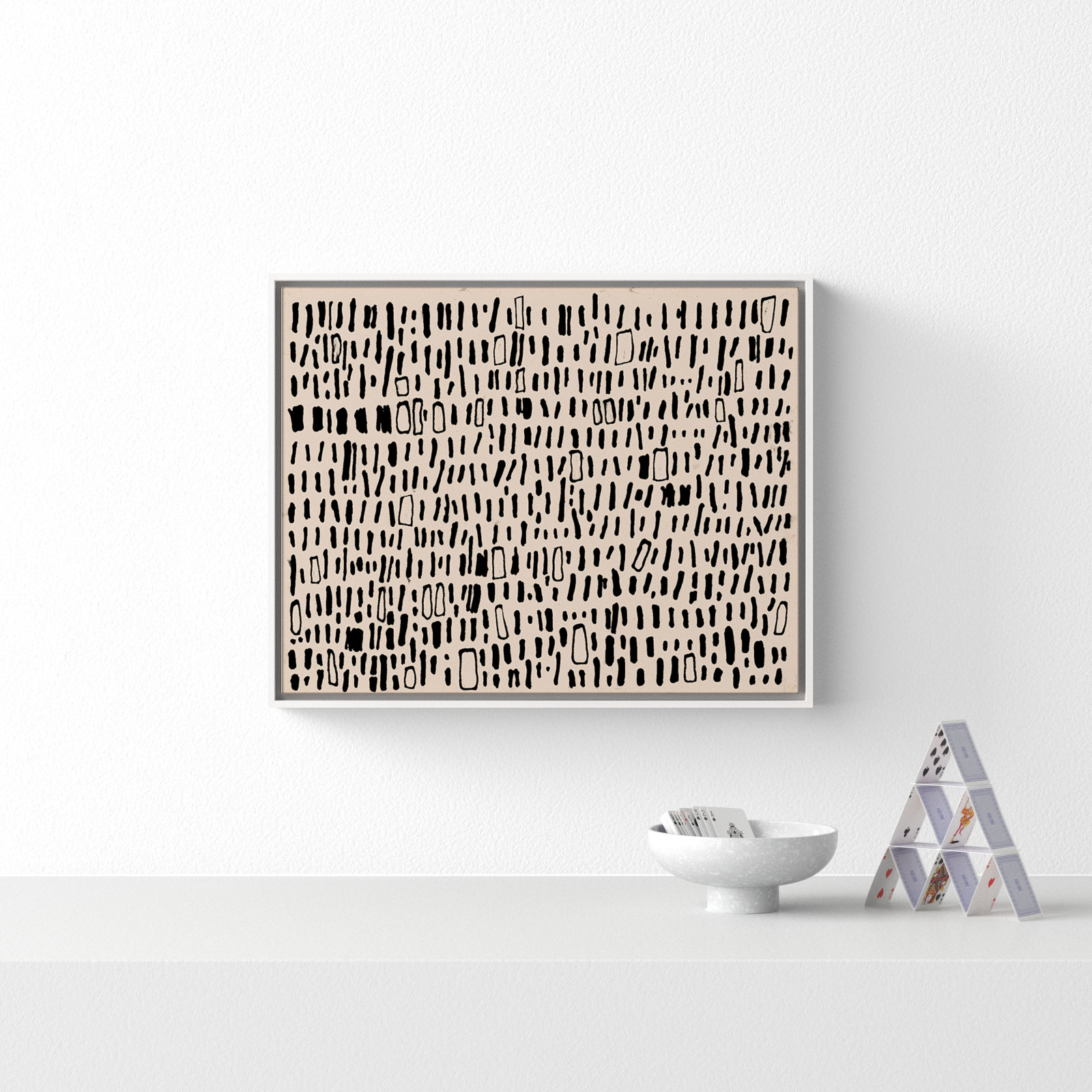 Timber "Tribal Code" Print by Filippo Ioco, 23.5" H x 29.5" W, White