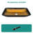 Bathroom Vessel Sink Above Counter Amber Gold Gradient Tempered Glass Bowl Square Sink For Bathroom, Tempered Glass Vessel Sink With Pop-Up Drain (No Faucet)
