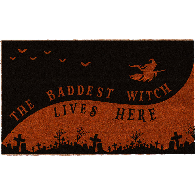 Paillasson Dristi The Baddest Witch Lives Here, L 18 po x L 30 po