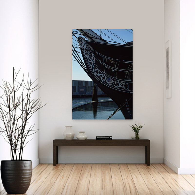 Warship moored at a harbor USS Constitution Boston Suffolk County Massachusetts USA 1 Piece Wrapped Canvas Wall Art