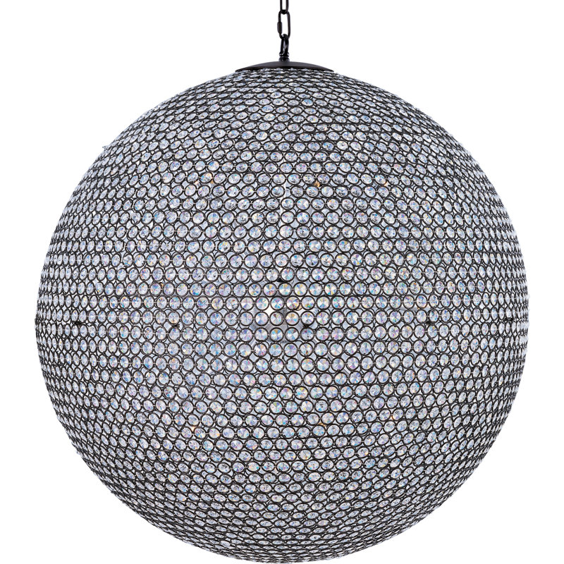 Lustre globe unique à 18 lumières Farley, Bronze