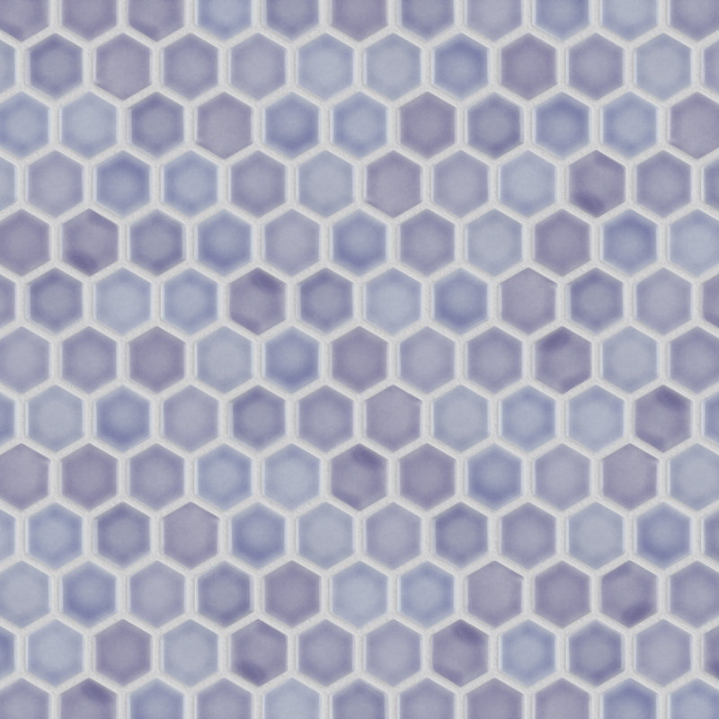 Hudson 1" X 1" Hex Porcelain Mosaic Floor And Wall Tile