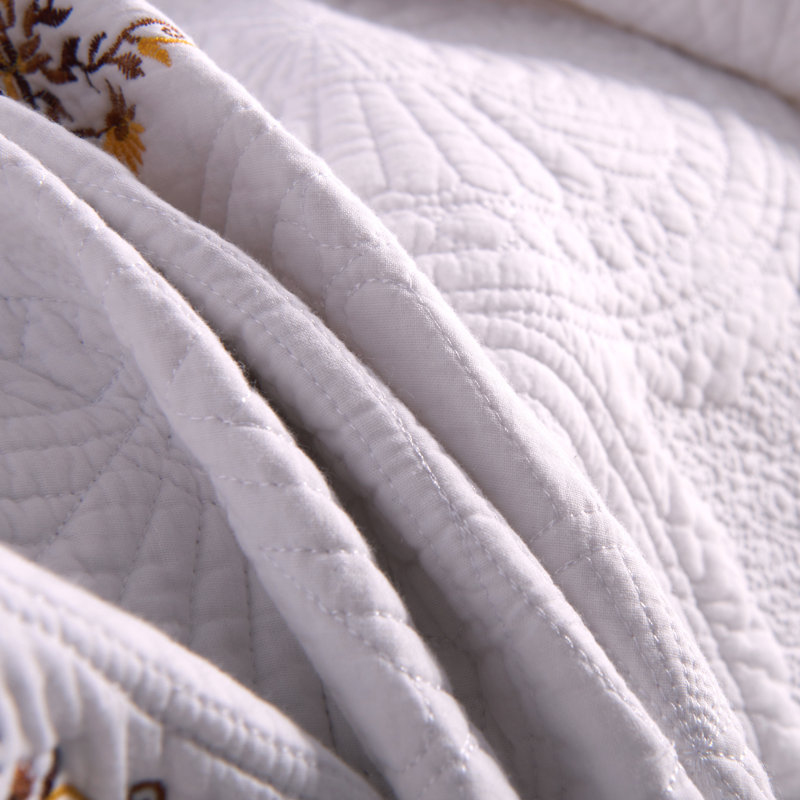 Ensemble de courtepointe 100% coton Classic Medallion, Doré, Courtepointe grande + 2 taies décoratives