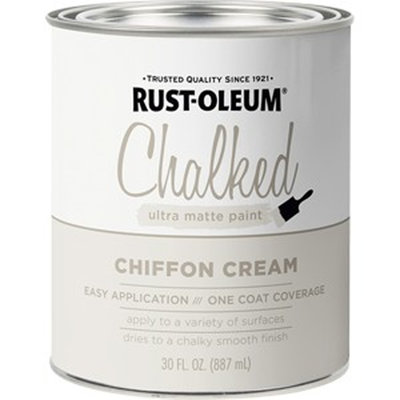Rust-Oleum 329598 Qt Chiffon Cream Chalked Paint-1PK