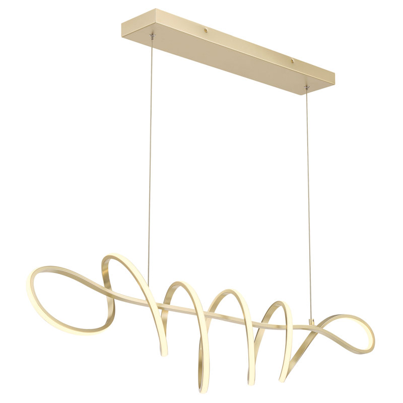 George Kovacs Astor LED Island In Soft Gold Finish