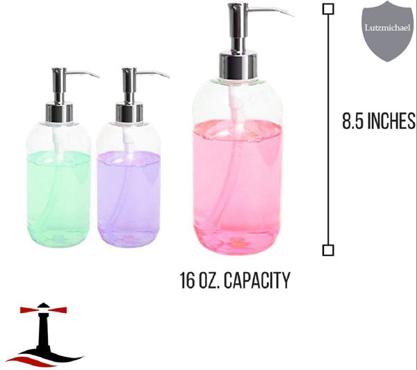 Rebrilliant 6Pcs Useful Shower Gel Bottles Containers Toiletry