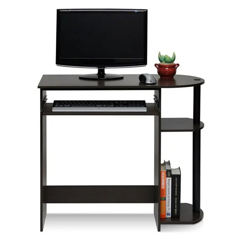 Ketterer Computer Desk, Dark Brown/Black