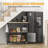 Rolling Kitchen Island With Storage Cabinet, 2 Drawers, Wood Top, Lockable Wheels, And Towel Rack - Portable Mobile Kitchen Cart For Versatile Use-1052439641