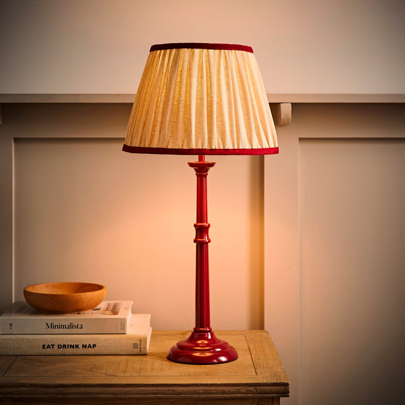 Tayfur Resin Table Lamp, Red, Cream/Red