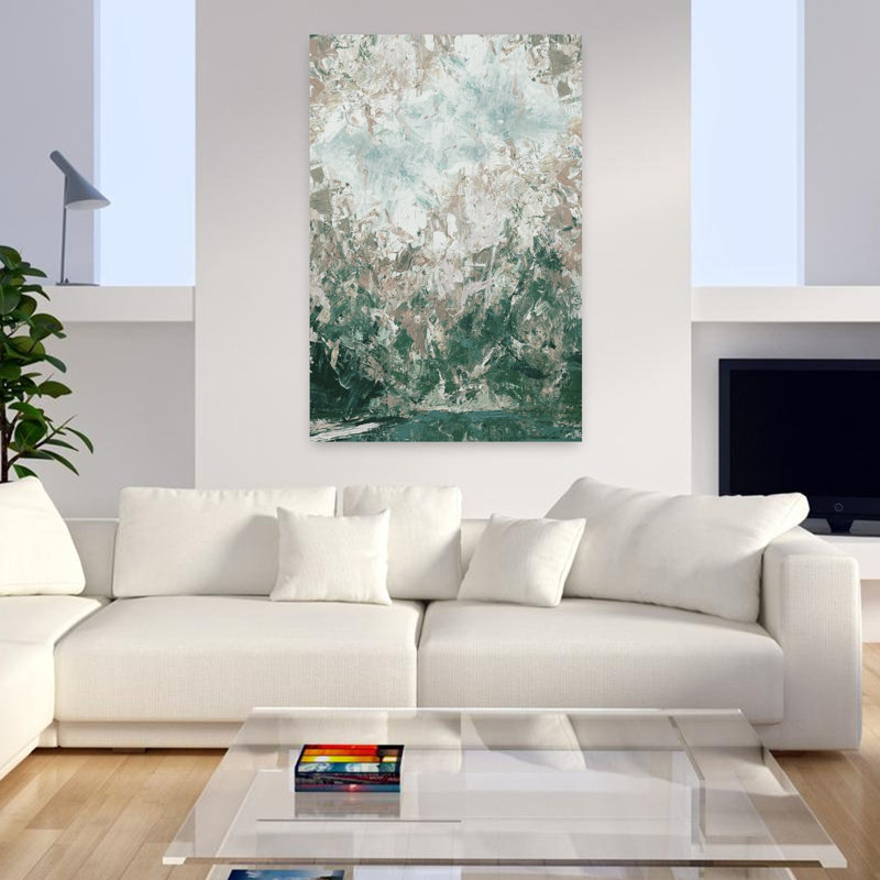 Printemps irlandais, art contemporain abstrait, H 48 po x l 32 po