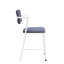 Counter Height Chair  2  - Grey And White, Robust Iron Structure, Soft Cushion, Ergonomic Back For Enjoying Meals In Dining Area Chairs   Of 2  White Padded, Metal Base, Comfortable Support Sitting