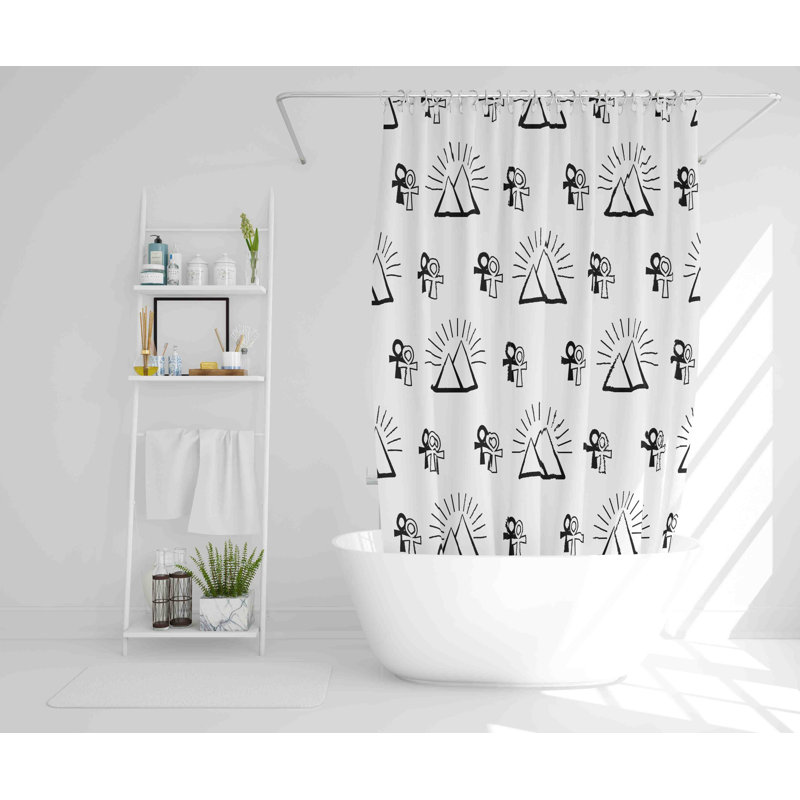 Regner 2 Piece Polyester Shower Curtain Set, 168cm H x 168cm W
