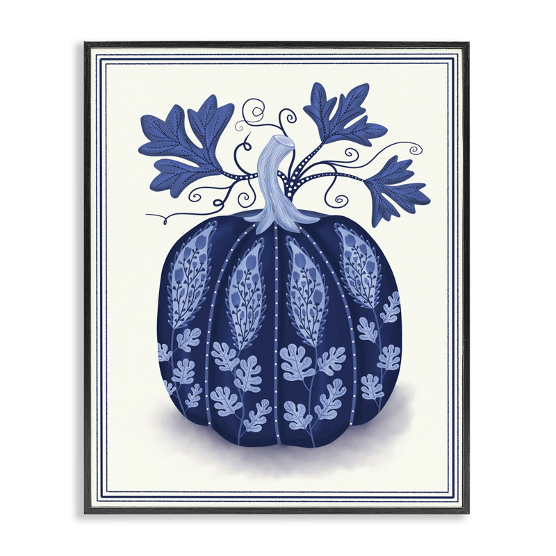  Art de giclée d'automne citrouille par Darlene Seale, Giclée encadrée noir minuit, H 14 po x l 11 po