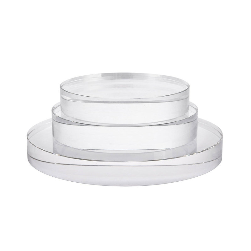Round Clear Crystal Bases (Set of 3)