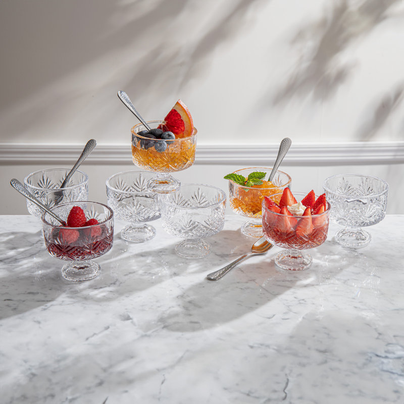 Dublin Crystal 16 Piece Dessert Taster Trifle Bowl 5oz Set