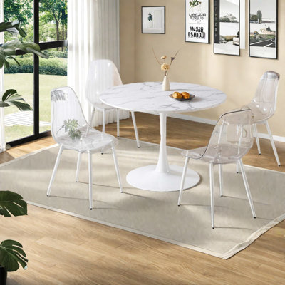 Ensembles de table de salle à manger en MDF compacts en marbre (doivent inclure la table et la chaise) pour la cuisine